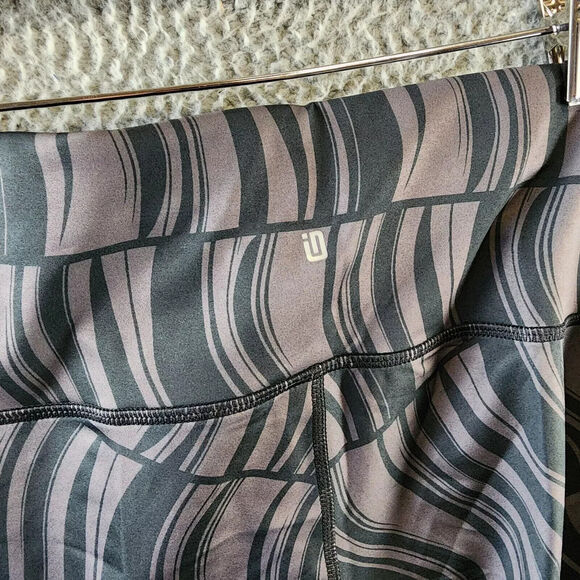 ID Ideology Plus Size Compression Geo-Print 10" Bike Shorts, Deep Black, 2X New - Picture 4 of 5